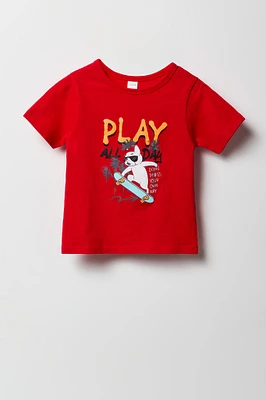 Toddler Boy Play All Day Graphic T-Shirt