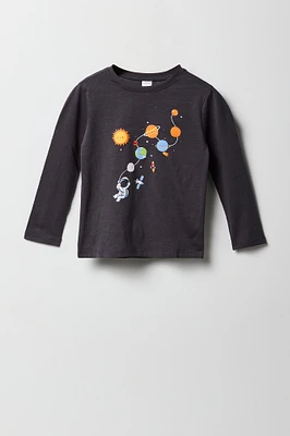 Toddler Boy Solar System Graphic Long Sleeve Top