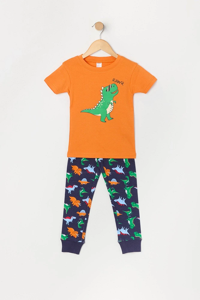 Toddler Boy Dino 2 Piece Pajama Set