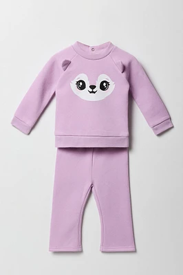 Ensemble avec chandail Personnage 3D et pantalon à jambe évasée pour bébé