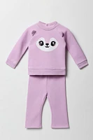 Ensemble avec chandail Personnage 3D et pantalon à jambe évasée pour bébé