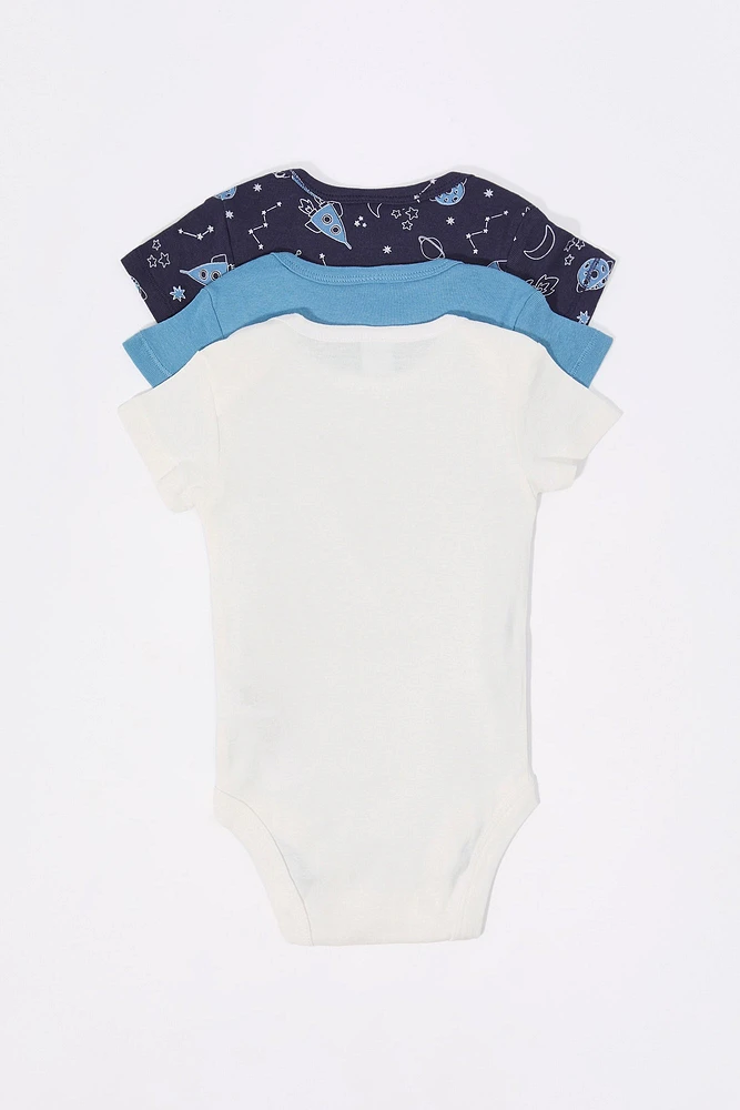 Combinaison à imprimé Space Explorer pour bébé (Paquet de 3)