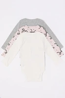 Baby Little Princess Graphic Long Sleeve Onesie (3 Pack)