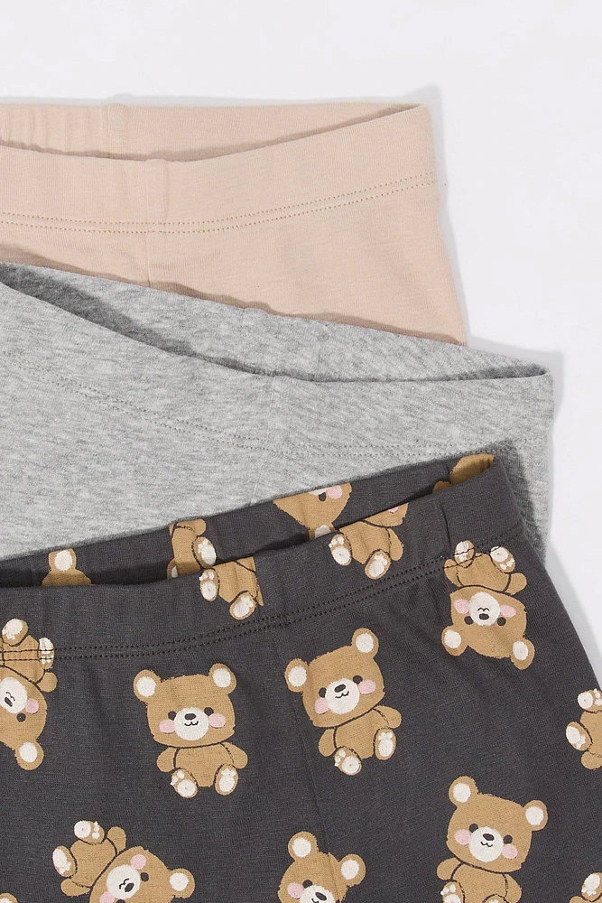 Legging à imprimé Ourson pour bébé (Paquet de 3)