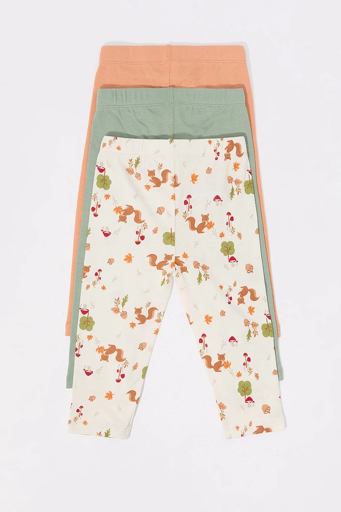 Legging à imprimé Forêt pour bébé (Paquet de 3)