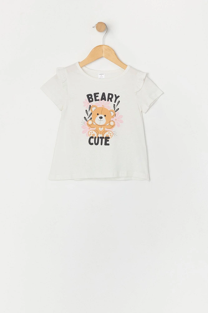 Toddler Girl Beary Cute Graphic T-Shirt