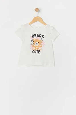 Toddler Girl Beary Cute Graphic T-Shirt