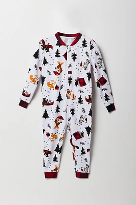 Combinaison Pyjamas de famille à imprimé Wildlife pour tout-petit