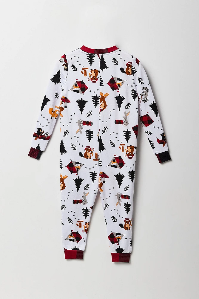 Combinaison Pyjamas de famille à imprimé Wildlife pour tout-petit