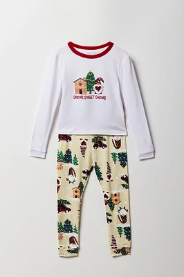 Ensemble pyjama Pyjamas de famille à imprimé Gnome For the Holidays pour tout petit