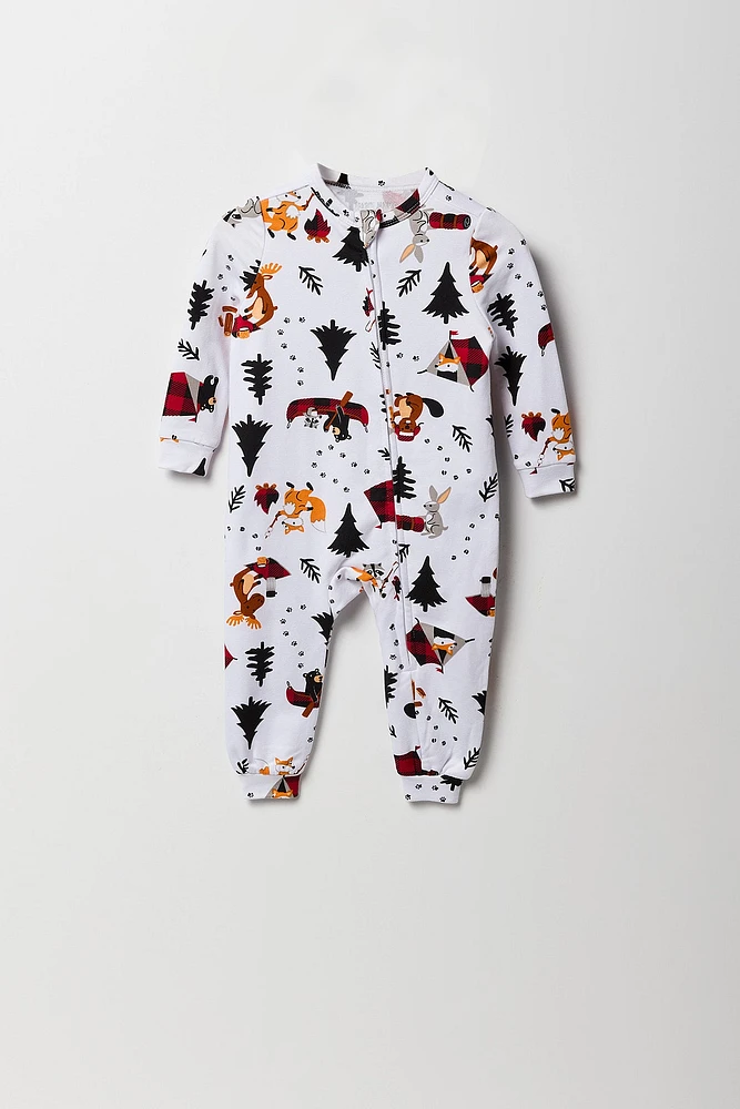 Combinaison Pyjamas de famille à imprimé Wildlife pour bébé