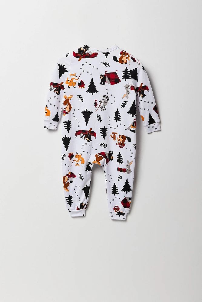 Combinaison Pyjamas de famille à imprimé Wildlife pour bébé