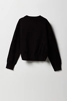 Girls Jacquard Knit Sweater