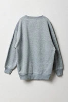 Girls Oversized Graphic Fleece Sweatshirt