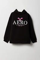 Girls Aero Bow Embroidered Fleece Hoodie