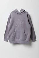 Girls Oversized City Graphic Fleece Hoodie