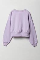 Girls Paris Patched Fleece Sweatshirt