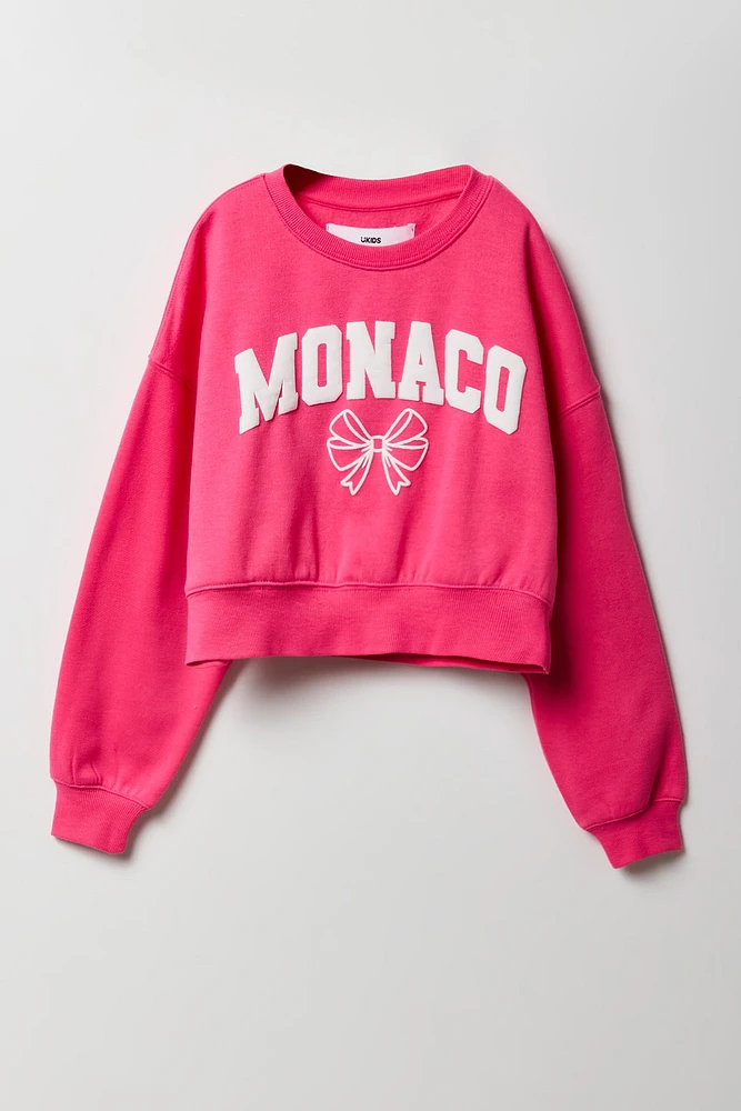 Girls Monaco Puff Print Fleece Sweatshirt