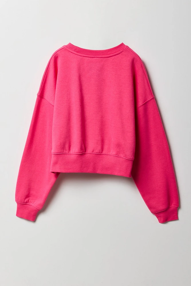 Girls Monaco Puff Print Fleece Sweatshirt