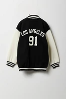 Girls Fleece Varsity Jacket