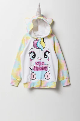 Girls Unicorn Zip-Up Character Hoodie