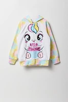 Girls Unicorn Zip-Up Character Hoodie