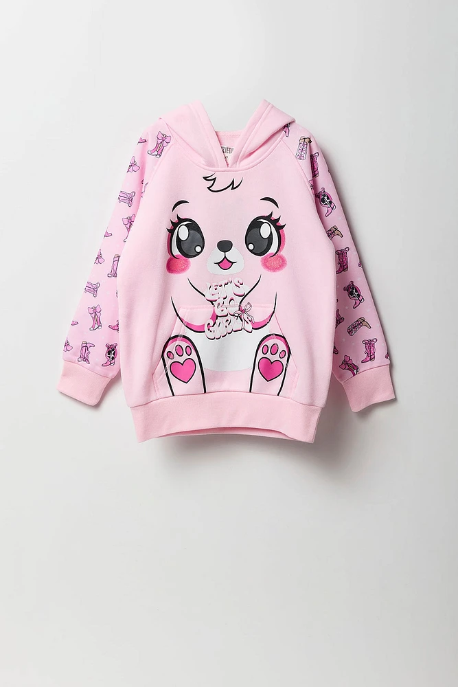 Girls Cowgirl Bunny Character Hoodie