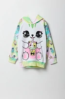 Girls Boba Cat Character Hoodie