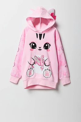 Girls Ballet Cat Character Hoodie