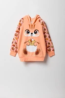 Girls Chipmunk Pancake Character Hoodie