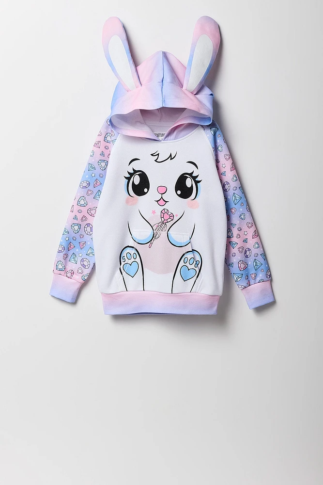 Girls Bunny Character Hoodie