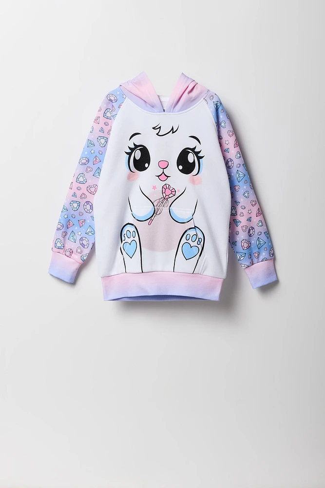 Girls Bunny Character Hoodie