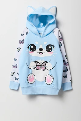 Girls Cat Butterfly Character Hoodie