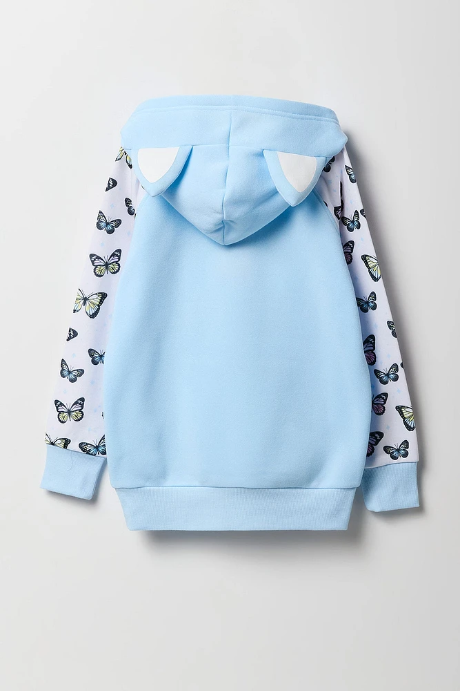 Girls Cat Butterfly Character Hoodie