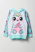 Girls Seashell Unicorn Character Hoodie