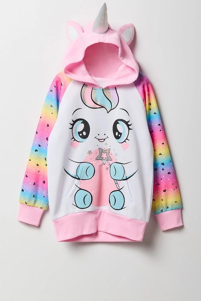 Girls Magic Unicorn Character Hoodie