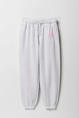 Girls Cute Graphic Fleece Jogger