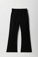 Girls Embroidered Fleece Flare Sweatpant