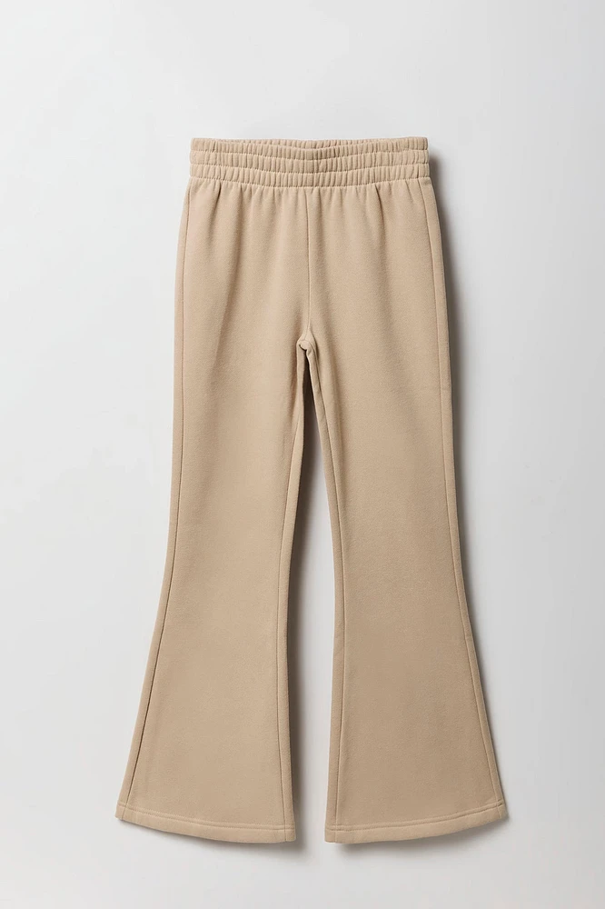 Pantalon d'entraînement à jambe évasée en molleton pour fille