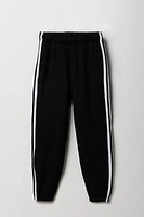 Girls Side Striped Fleece Jogger