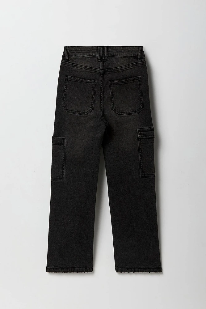 Jean cargo pour fille