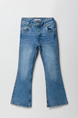 Girls Rhinestone Flare Jean