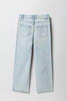 Girls Rhinestone Straight Leg Jean