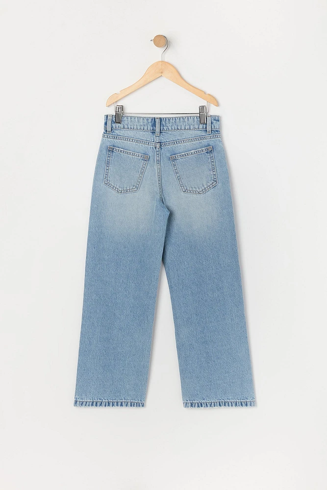 Jean baggy taille basse pour filles