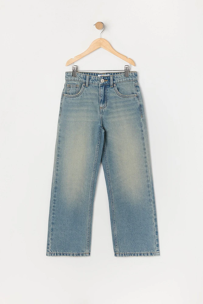 Jean baggy taille basse pour filles