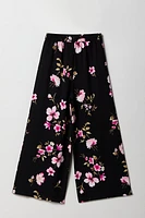 Girls Floral Flowy Wide Leg Pant