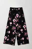 Girls Floral Flowy Wide Leg Pant
