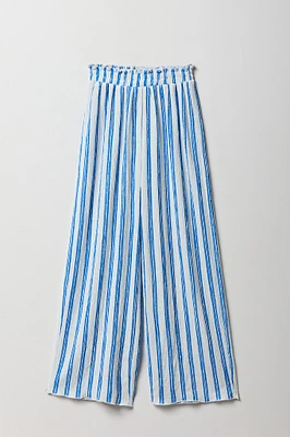 Pantalon texturé à jambe large pour fille