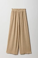 Pantalon texturé à jambe large pour fille
