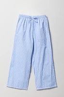 Girls Poplin Wide Leg Pant